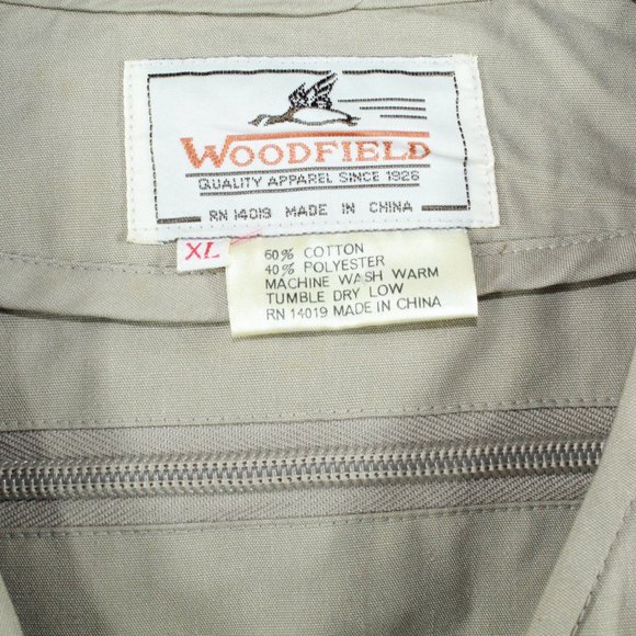 Woodfield Brown Lightweight Zipper Pockets Fishing Sleeveless Vest Size XL - Picture 4 of 9